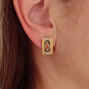Noir Byzantine Style Earrings. Silver Ethnic Jewelry for Her.