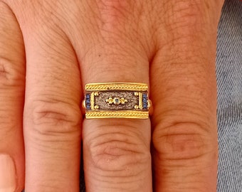 Byzantine Style Ring: Handmade Sterling Silver Jewelry