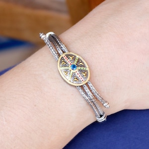 Siver Knitted Cocktail Byzantine Bracelet. Classic Greek Jewelry.