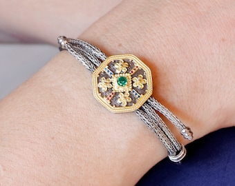 Byzantijnse cocktailarmband met dubbele band