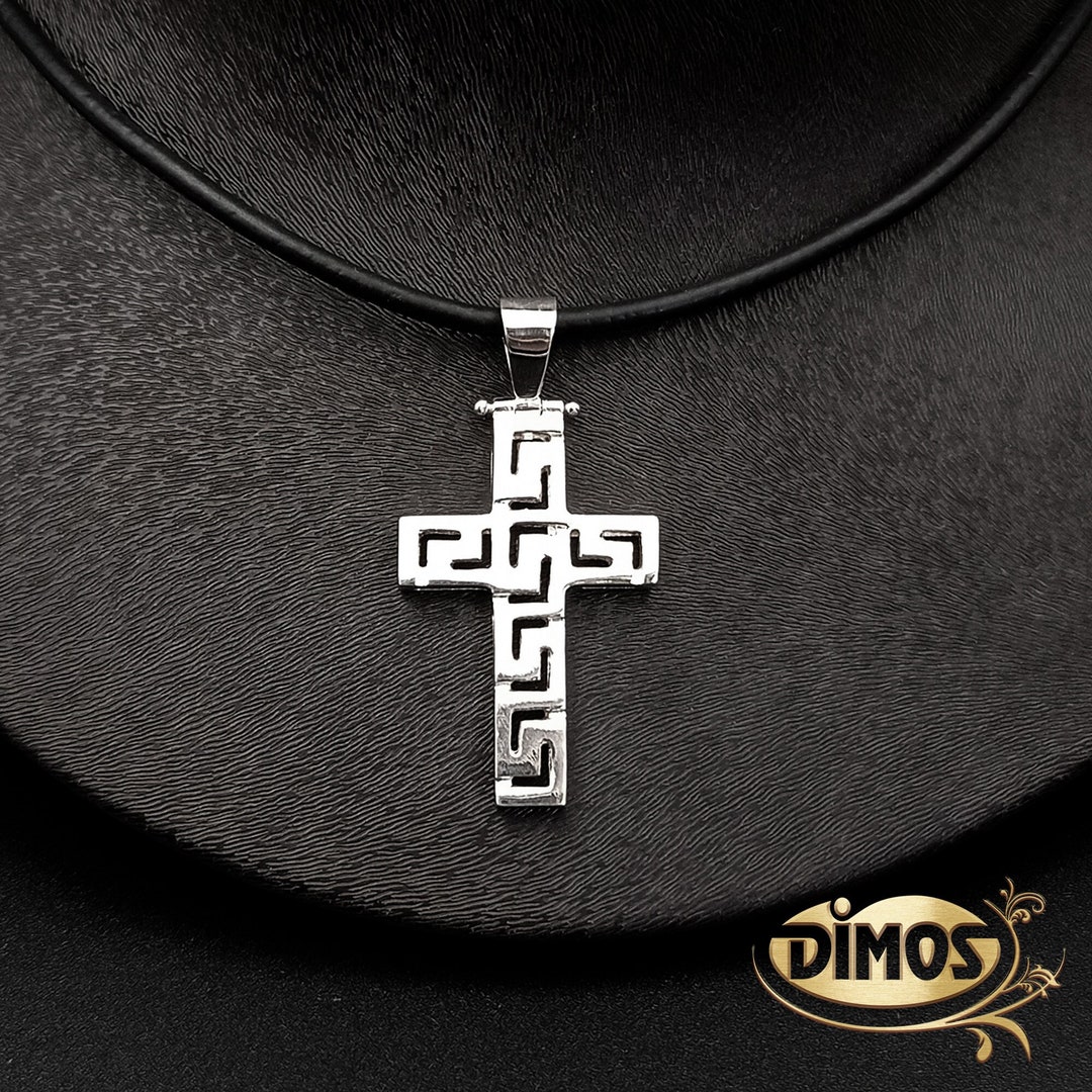 Silver Greek Key Unisex Ancient Greek Motif Jewelry