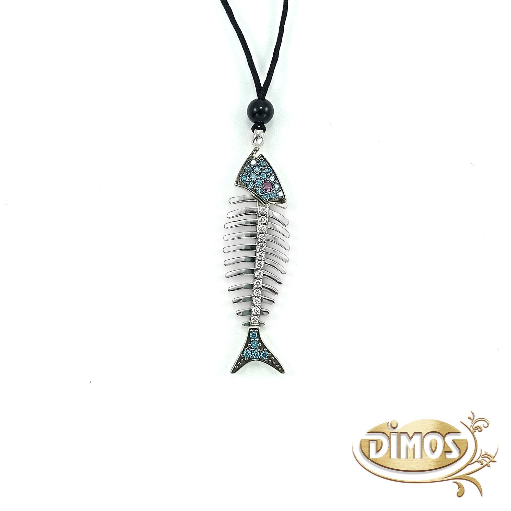 Jovono Collier Ras De Cou Os De Poisson Élégant - Or, Idéal Cadeau Fête Des Mères, Anniversaire Ou Amitié