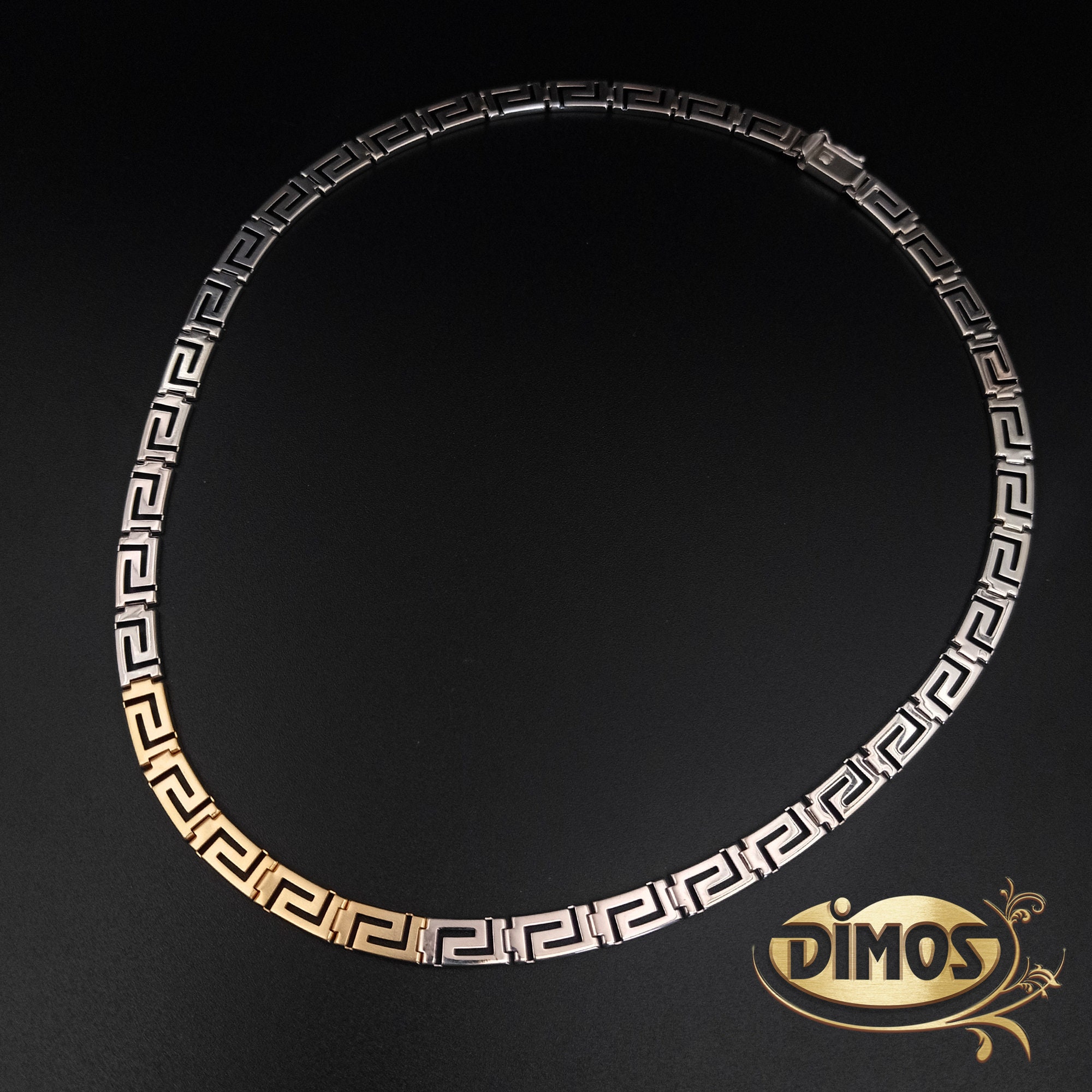 14k yellow gold Greek key necklace | Clars Auction Gallery
