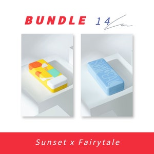 Set 2x Hartschalen Brillenetui, Sonnenbrillen Etuis bunt für BrillenSet 30% reduziert Sunset*Fairytale