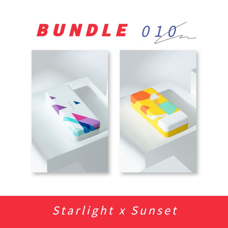 Set 2x Hartschalen Brillenetui, Sonnenbrillen Etuis bunt für BrillenSet 30% reduziert Starlight*Sunset