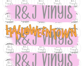Halloweentown nom Autocollant inspiré