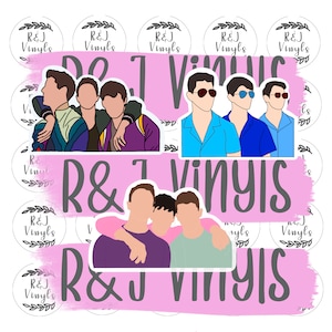Jonas Brothers inspired stickers