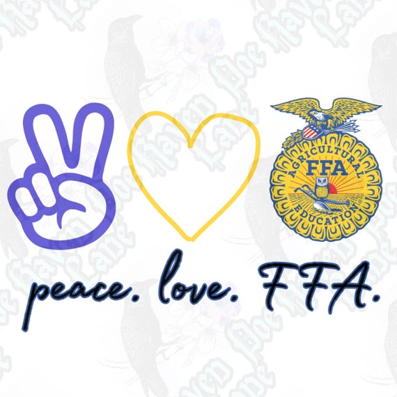 Peace Love Ffa Ffa Support T Shirt Design Png File Etsy