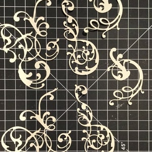 Die Cuts * Filigree * 6 Pieces * &quot;Adored&quot; * Tim Holtz * Ephemera * Card Making * Scrapbook *