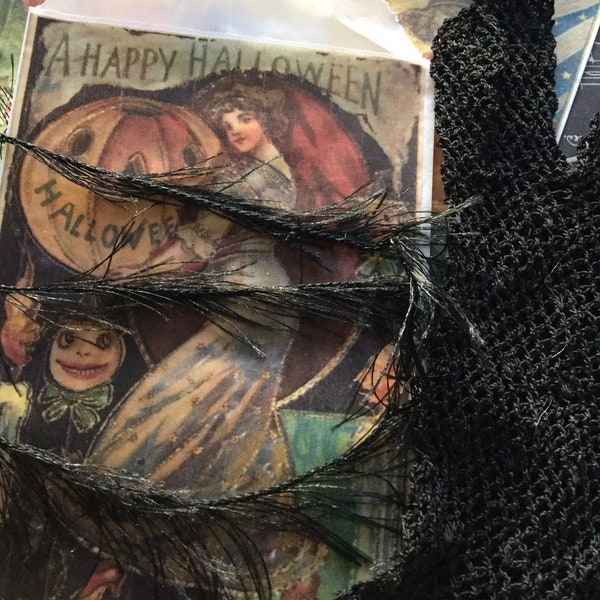 Vintage Halloween * Witches * 6 Glassine Bags * Ladies * Pumpkins * Junk Journal * Antiqued * Decorative * Scrapbook * Whimsical * (#25)