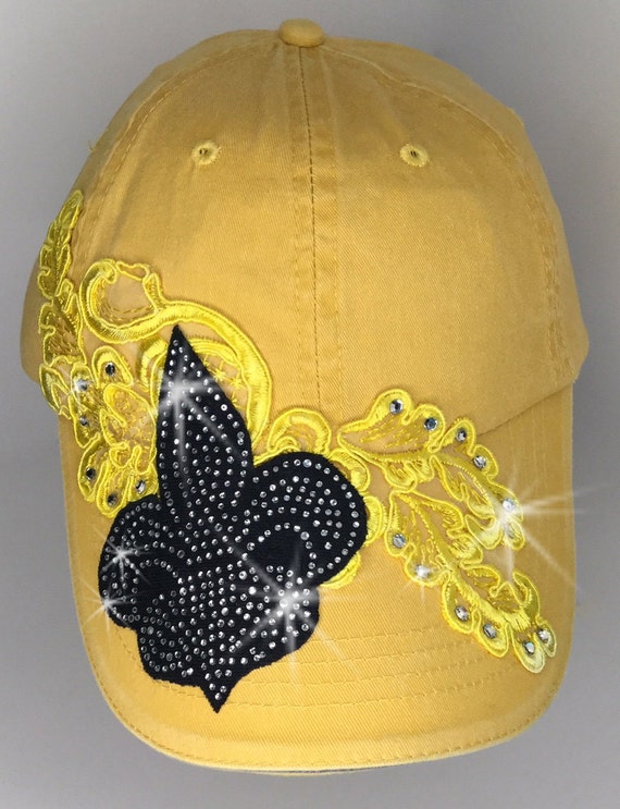 Elegant Yellow Women\'s Hat with Rhinestone Accents Yellow glamour satin ladies dress hat with rhinestones  main image 2