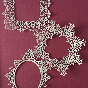 Die Cuts * Lace Frames * 3 Styles * 6 Pieces * Choice of Color * Card Front * Card Making * Scrapbooking *