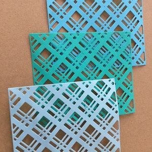 Die Cuts * Card Frame * Plaid Card Front * 3 Pieces * Embellishment * Card Making * Masculine * Father&#39;s Day