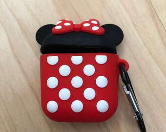 Minnie Mouse Silicone AirPods Case For 1 & 2 Generation - Ship From NY