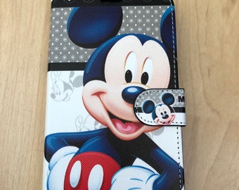 Mickey Mouse iPhone Wallet Case: Flip Stand, Card Slots