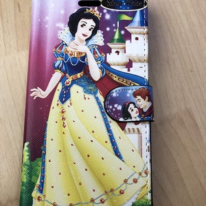 Snow White Samsung Galaxy Wallet Case: Flip Stand, Card Slots