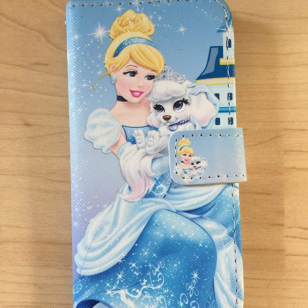 Cinderella Leather Flip Stand Case Wallet For iPhone 7. iPhone 7 Plus, iPhone 8, iPhone 8 Plus - Ship From NY