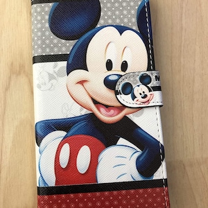 Mickey Mouse flip stand cartera de cuero para Samsung Galaxy Note 8 , Nota 9 , Nota 10 , Nota 10 + ( Enviar desde NY )