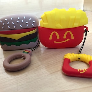 Hamburger & French Fries Silicone AirPods Pro Case - Ship From NY
