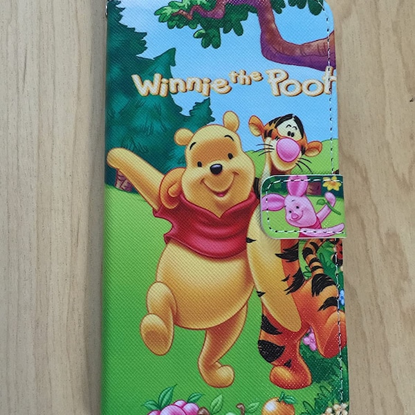 Winnie The Pooh Wallet Case iPhone X , iPhone XS , iPhone Xs Max , iPhone XR - Ship From NY