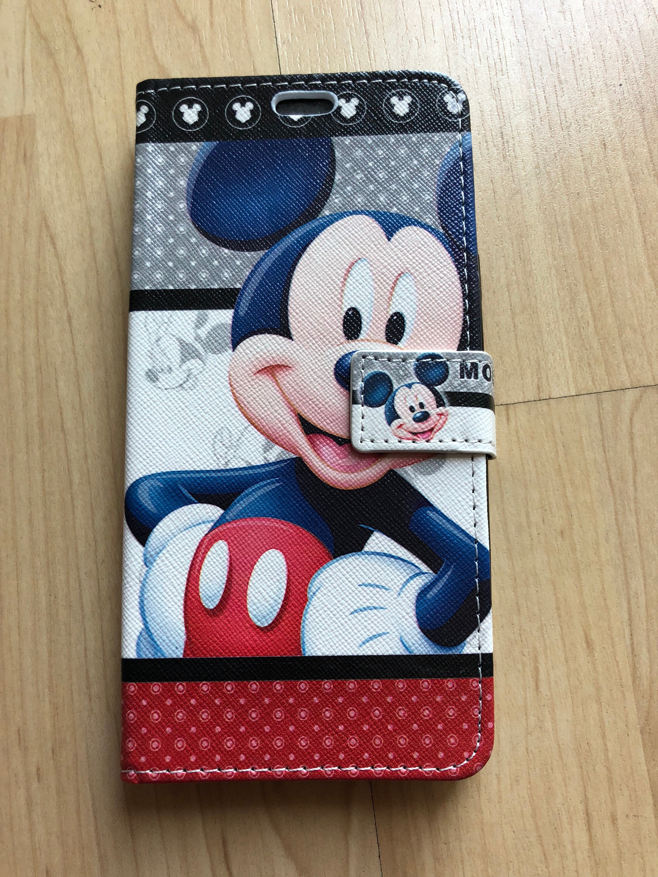 Mickey Mouse Leather Flip Stand Case Wallet For Samsung Galaxy S6, S6