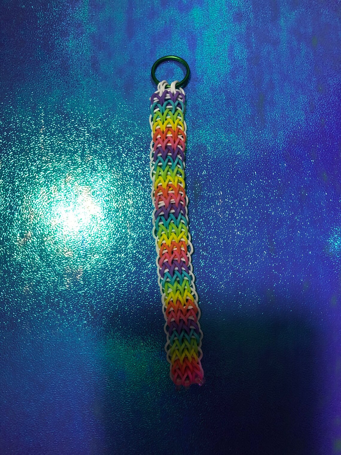 Rainbow Loom Zipper Keychain Etsy