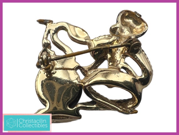 Vintage Jewelry | Mid-Century Snake Charmer Brooc… - image 3
