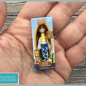 Mini Figure | Tiny “Jesse” Cowgirl from Toy Story Movie Replica Doll by Disney for Dollhouse or Crafting Projects