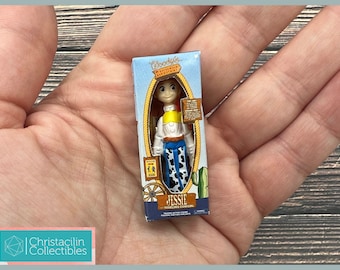 Mini Figure | Tiny “Jesse” Cowgirl from Toy Story Movie Replica Doll by Disney for Dollhouse or Crafting Projects