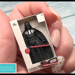 Mini Figure | Tiny “Darth Vader” Replica Star Wars Movie Toy by Disney for Dollhouse or Crafting Projects
