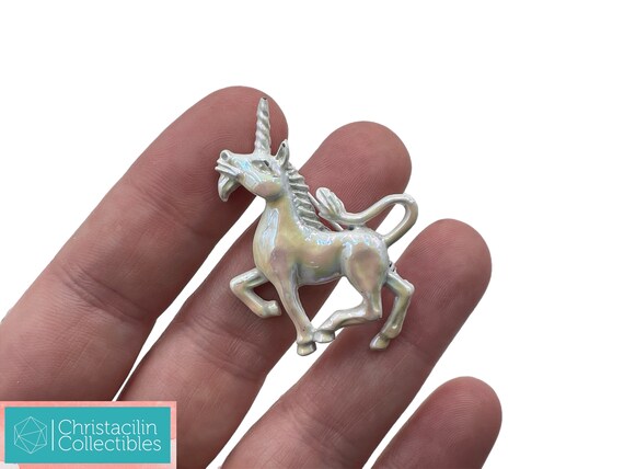 Vintage Jewelry | Iridescent Unicorn Lapel Pin Br… - image 2