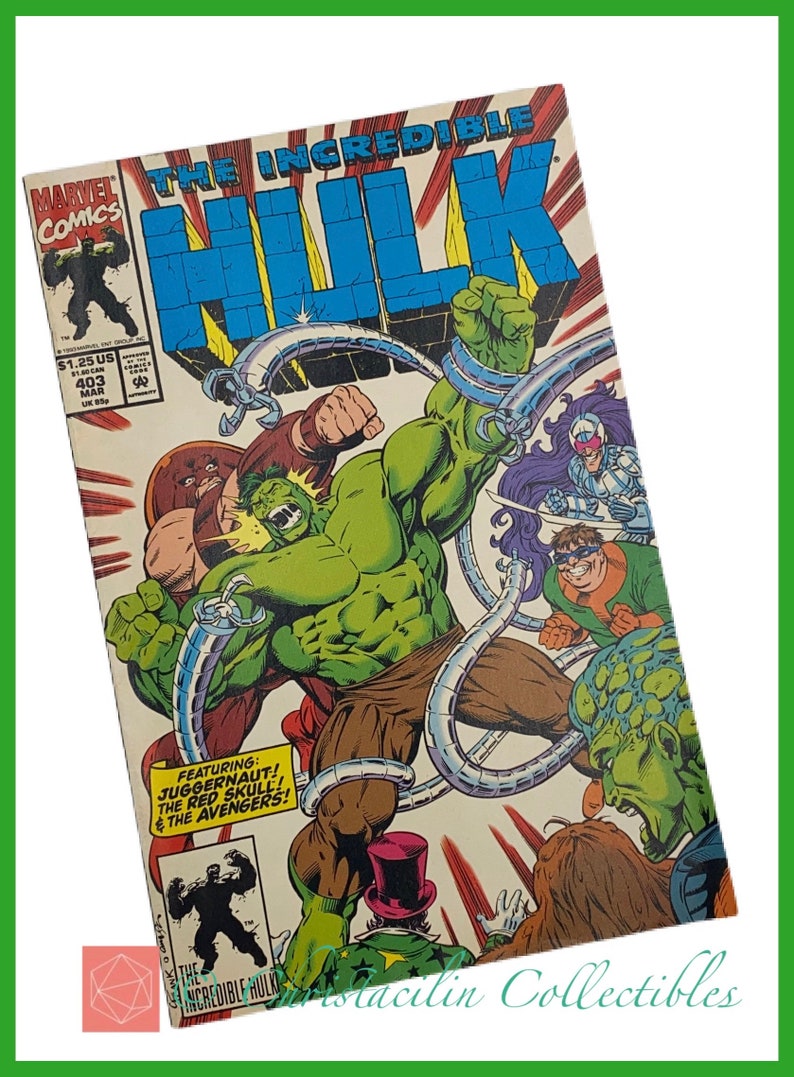 Vintage Comic March 1993 The Incredible Hulk Vol 1 No Etsy