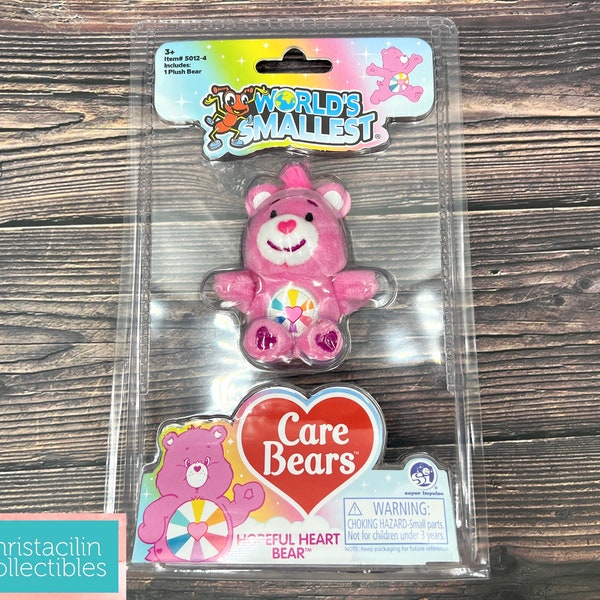 Retro Toy | World's Smallest “Hopeful Heart Bear” Care Bear Stuffed Plush