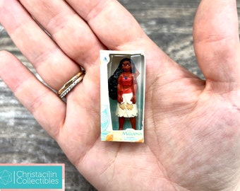 Mini Figure | Tiny "Princess Moana" Movie Replica Doll Toy by Disney for Dollhouse or Crafting Projects