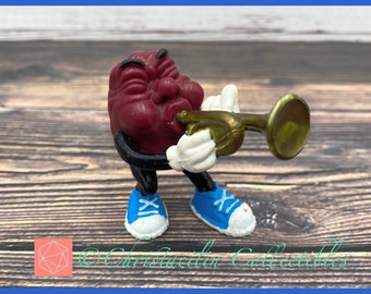 Vintage Toy | 1988 Trumpet Playing California Raisin Figurine