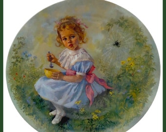 Vintage Plate | "Little Miss Muffet" John McClelland Plate # 16002F (Year: 1981) with Certification