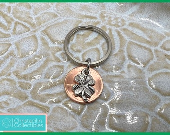 Keychain | Lucky Four Leaf Clover Copper Penny 2021