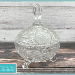 Vintage Kitchen | Candy Dish Holder in Prescut Star of David Design by Anchor Hocking