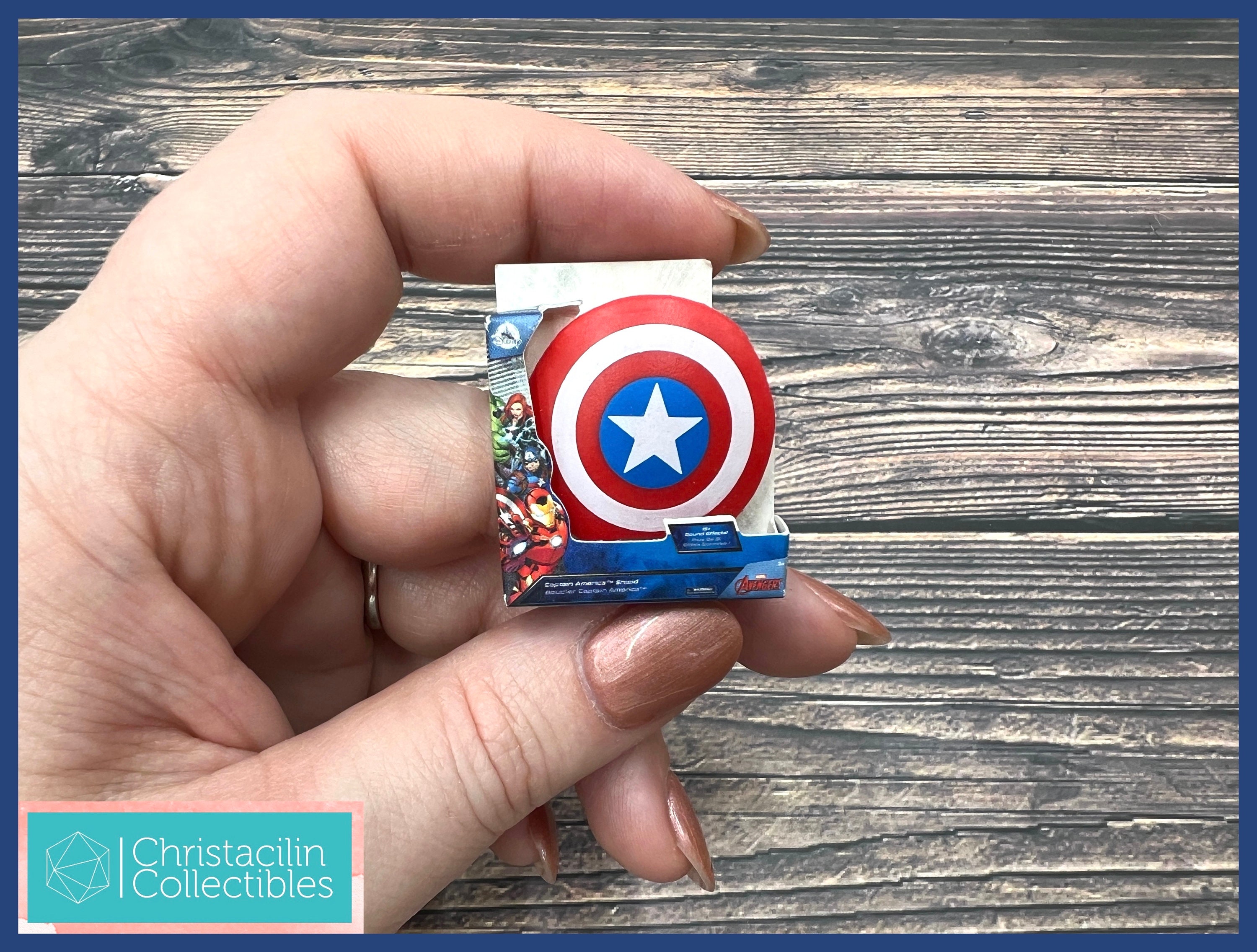 Mini Figure | Tiny "Captain America" Marvel Movie Replica Toy by Disney for Dollhouse or Crafting Projects