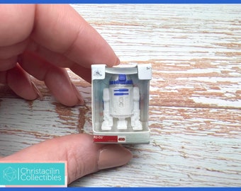 Mini Figure | Tiny "R2D2" from Star Wars Movie Replica Toy by Disney for Dollhouse or Crafting Projects