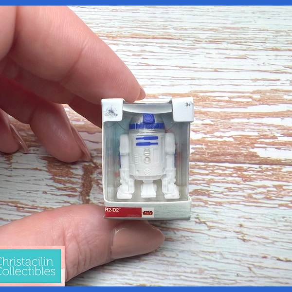 Mini Figure | Tiny "R2D2" from Star Wars Movie Replica Toy by Disney for Dollhouse or Crafting Projects