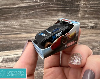 Mini Figure | Tiny Black "Jackson Storm" Cars Movie Replica Toy by Disney Pixar for Dollhouse or Crafting Projects