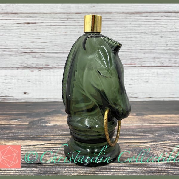 Vintage Bottle | "Wild Country" Pony Horse Head Decanter After Shave Perfume Cologne by Avon