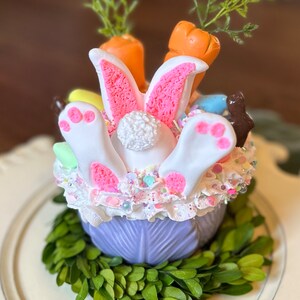 Easter bunny butt faux whip cup, Easter bunny, Easter tablescape, Easter decor