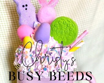 Easter faux whip mug topper/faux whip/mug topper/Rae Dunn/peep