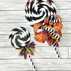 Fake lollipops, fake Halloween lollipops, Halloween decor, Halloween wreaths, wreath attachments, Halloween centerpieces