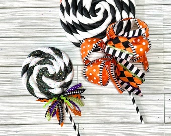 Fake lollipops, fake Halloween lollipops, Halloween decor, Halloween wreaths, wreath attachments, Halloween centerpieces