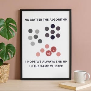 データサイエンス ウォールアート: データアナリスト向けクラスタリングプリント (デジタルダウンロード)