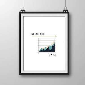 Data Analyst Gift. Data digital wall art. Seize the data. Tech Gift. Digital Download. Printable Art. Statistics. Data Scientist Gift. Grad.