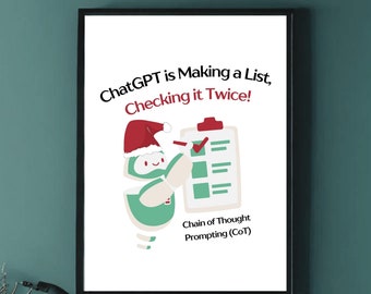 ChatGPT Christmas Art: Data Science Holiday Decor (Digital Download)